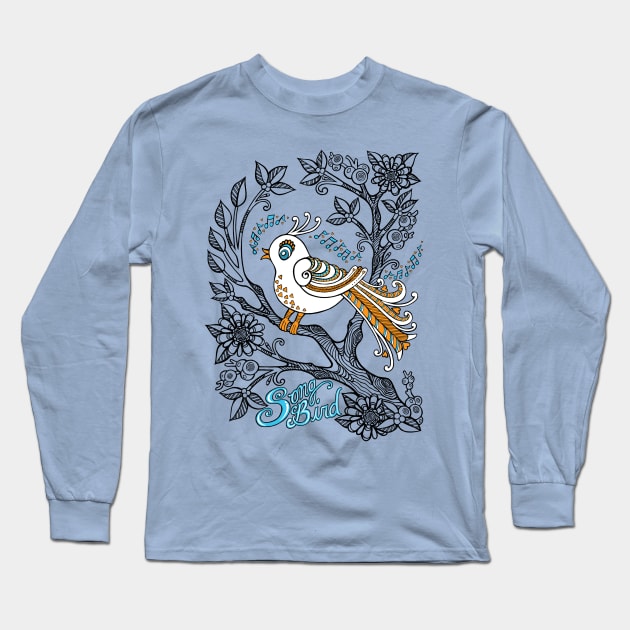 Song Bird Long Sleeve T-Shirt by OfficeInk